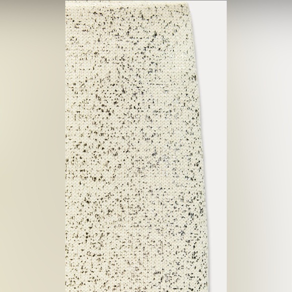 Zara Metallic Thread Rustic Ivory Knit Midi Skirt | Small | Stunning | NWT - Picture 6 of 9